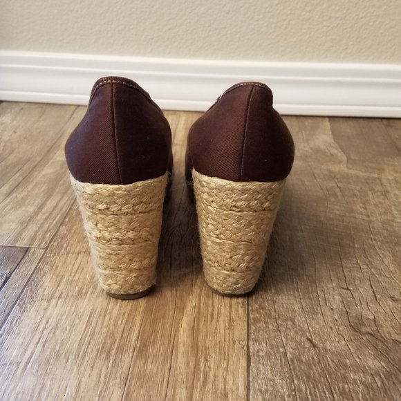 Montego Bay Club Brown Jute Wedge Heels - Picture 5 of 9